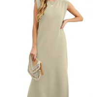 Summer Sleeveless Pocket Maxi Dress