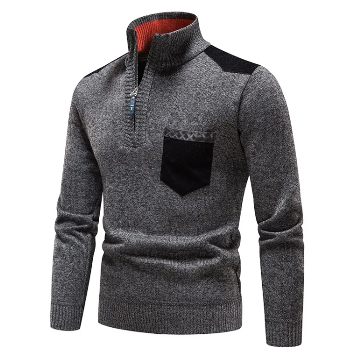 Knit Quarter-Zip Sweater “Anton”