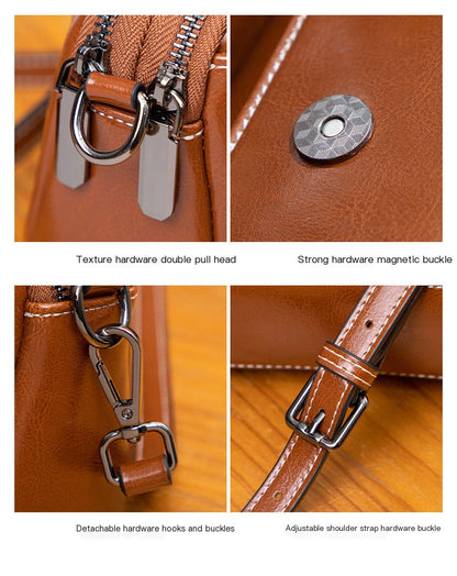 Retro Leather Mini Crossbody Bag