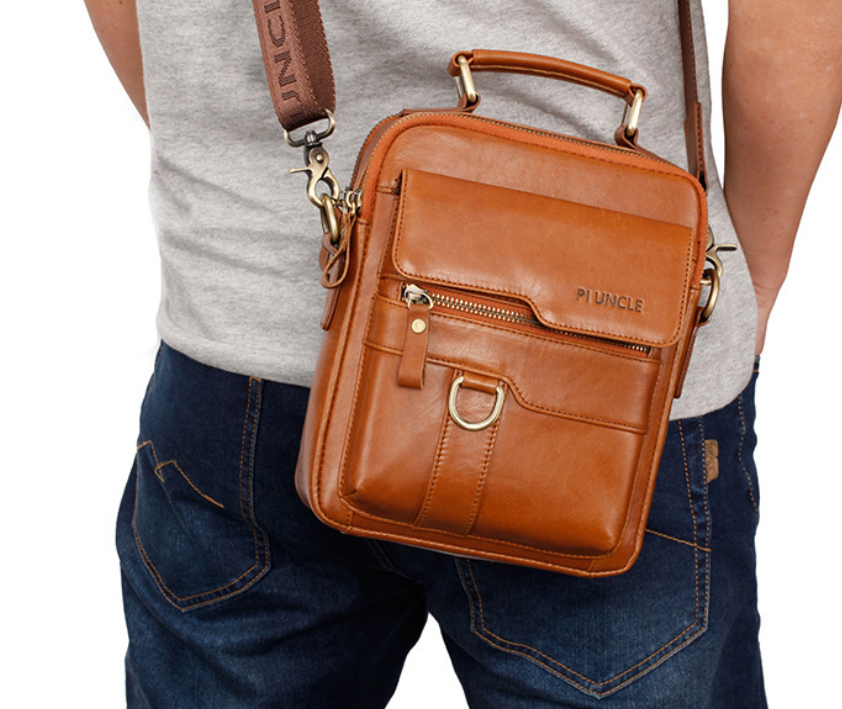 Men's Leather Shoulder Messenger Bag