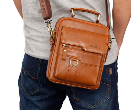 Men's Leather Shoulder Messenger Bag