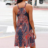 Boho Paisley Sleeveless Summer Beach Dress