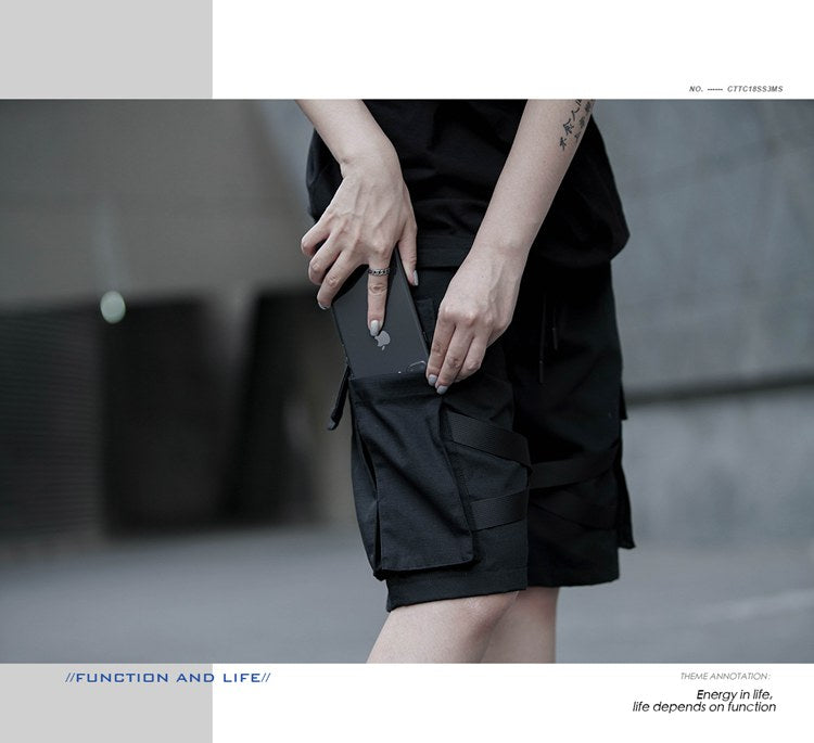 Reflective Cargo Shorts "Finn" — Summer Unisex