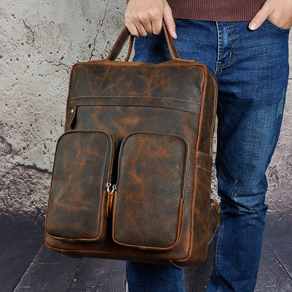 Vintage-Lederrucksack für Herren
