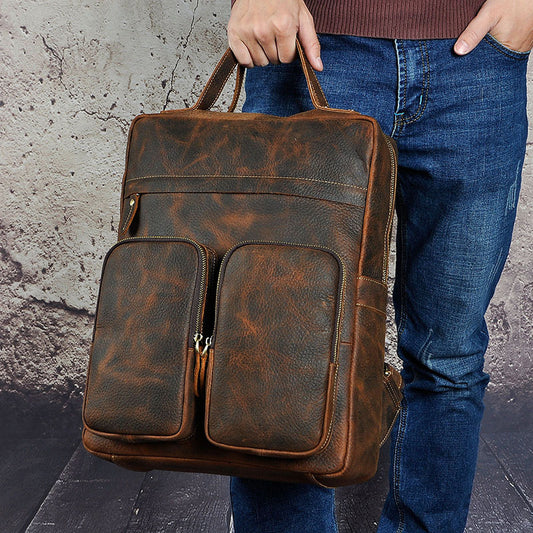 Vintage-Lederrucksack für Herren