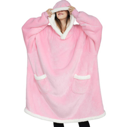 Hoodie-Decke mit Teddyfutter „Astrid“