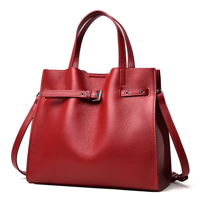 Large Leather Tote Handbag