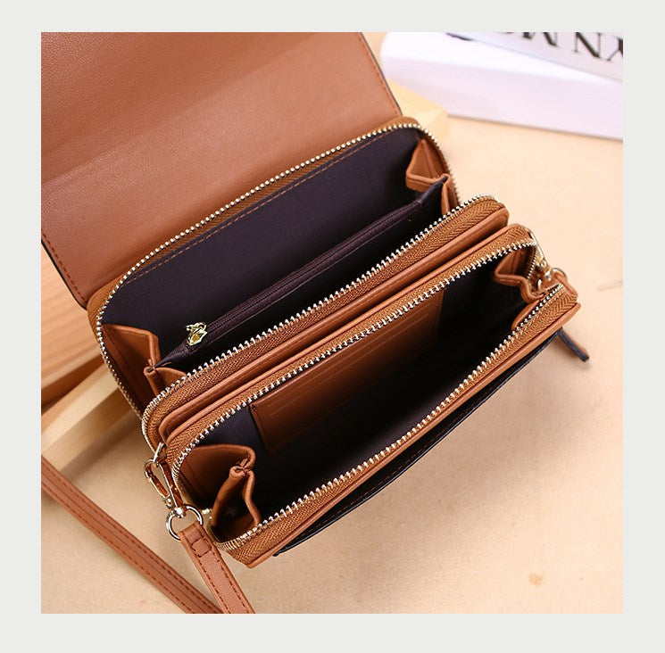 Handytasche zum Umhängen aus PU-Kunstleder