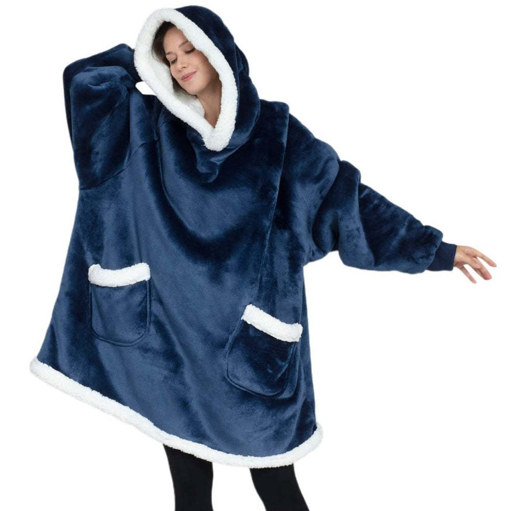 Hoodie-Decke mit Teddyfutter „Astrid“
