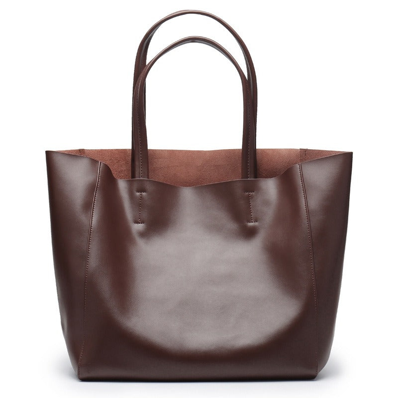 Large Leather Commuter Tote