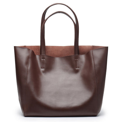 Large Leather Commuter Tote