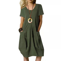 Cotton Linen Dress with Pockets "Lucia"