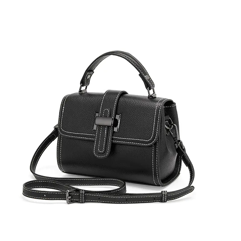 Genuine Leather Crossbody Small Square Shoulder Bag