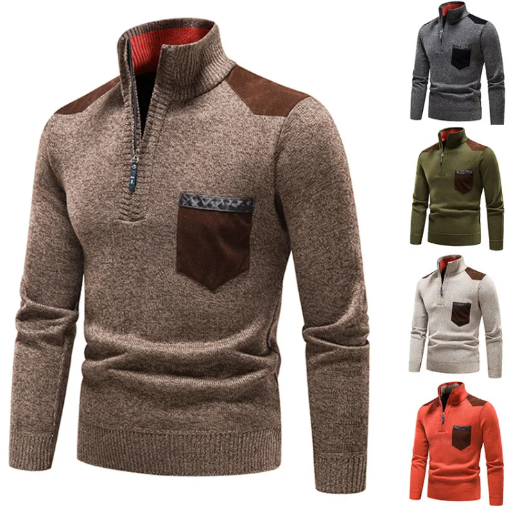 Knit Quarter-Zip Sweater “Anton”