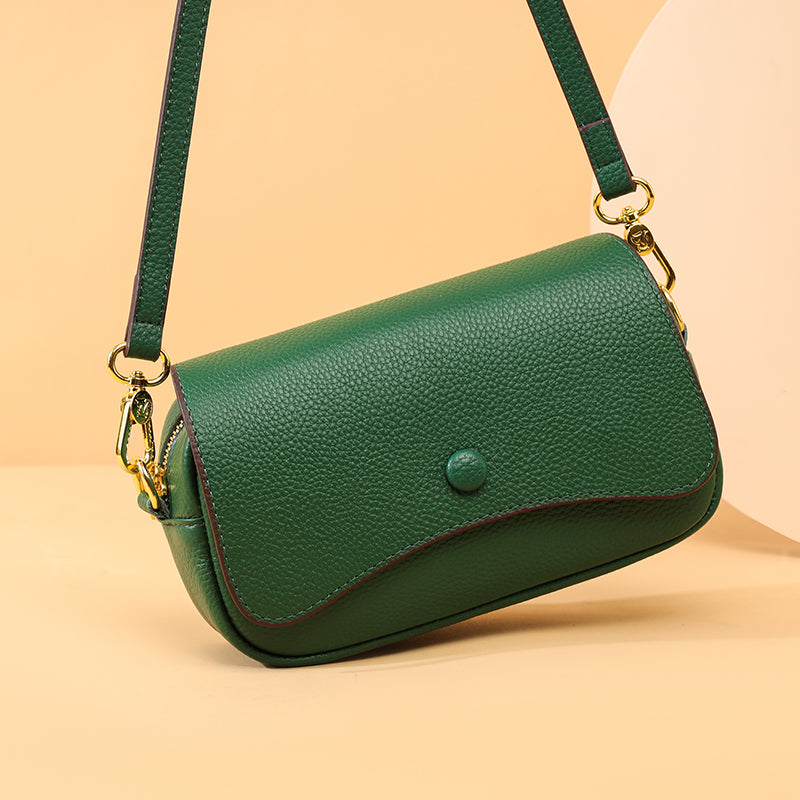 Leather Flap Crossbody Bag