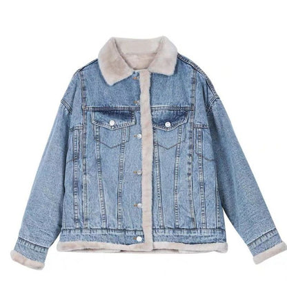 Jeansjacke mit Teddyfutter „Meilin“