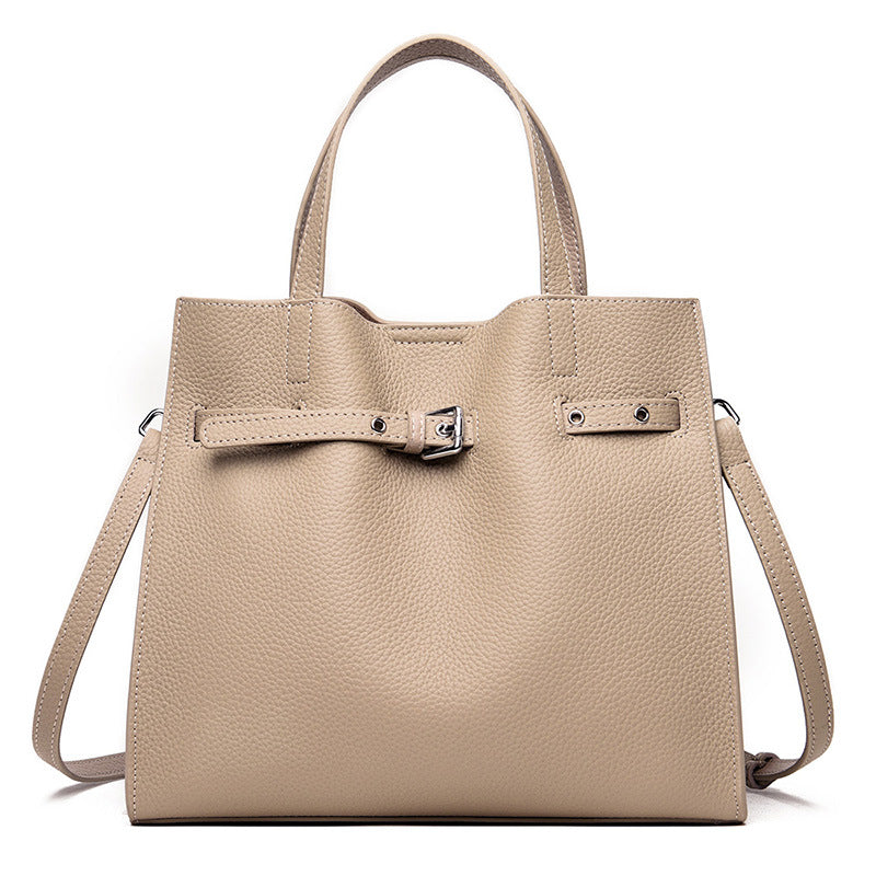 Large Leather Tote Handbag