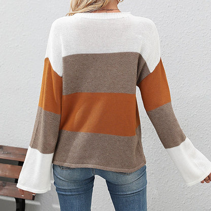 Colour-Block Bell-Sleeve Sweater “Daria”