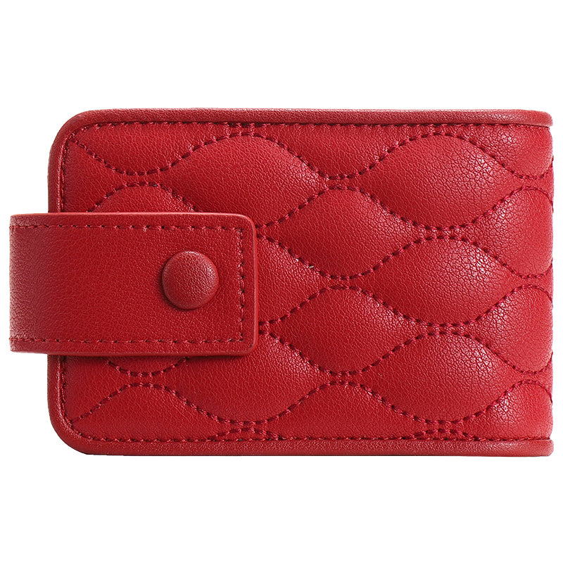 Gestepptes Lippenstift-Etui mit Spiegel aus Kunstleder (Mikrofaser)