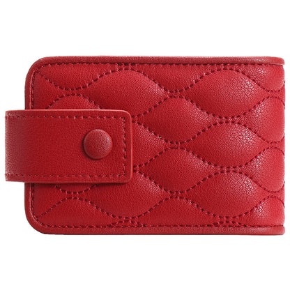 Gestepptes Lippenstift-Etui mit Spiegel aus Kunstleder (Mikrofaser)