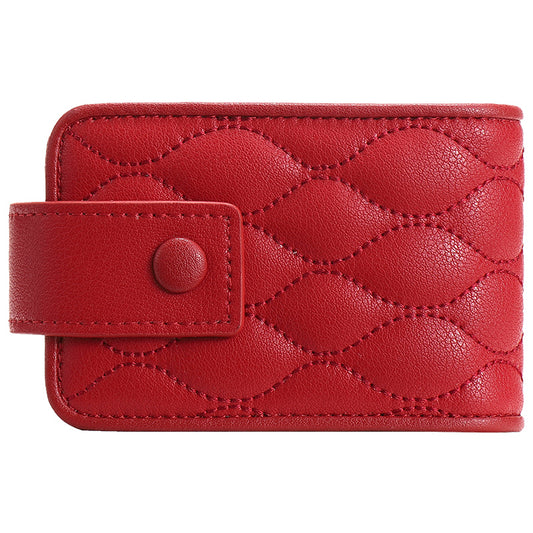 Gestepptes Lippenstift-Etui mit Spiegel aus Kunstleder (Mikrofaser)