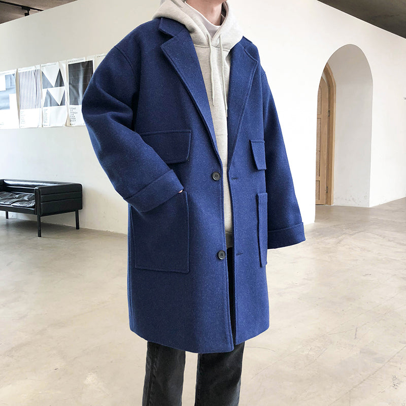 Men's Relaxed Wool-Look Overcoat “Lasse”