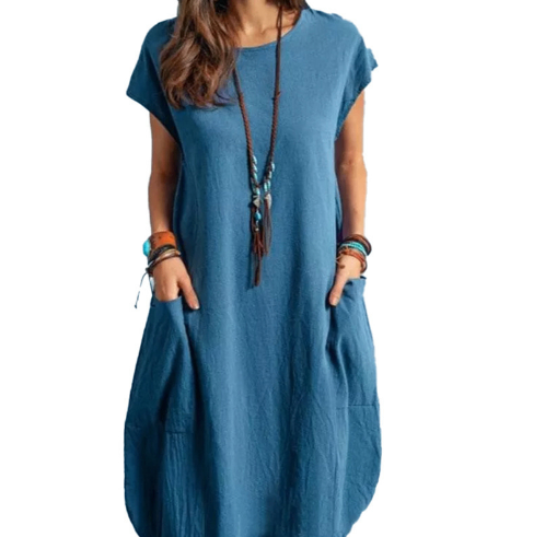 Langarm-Leinenkleid "Romy"