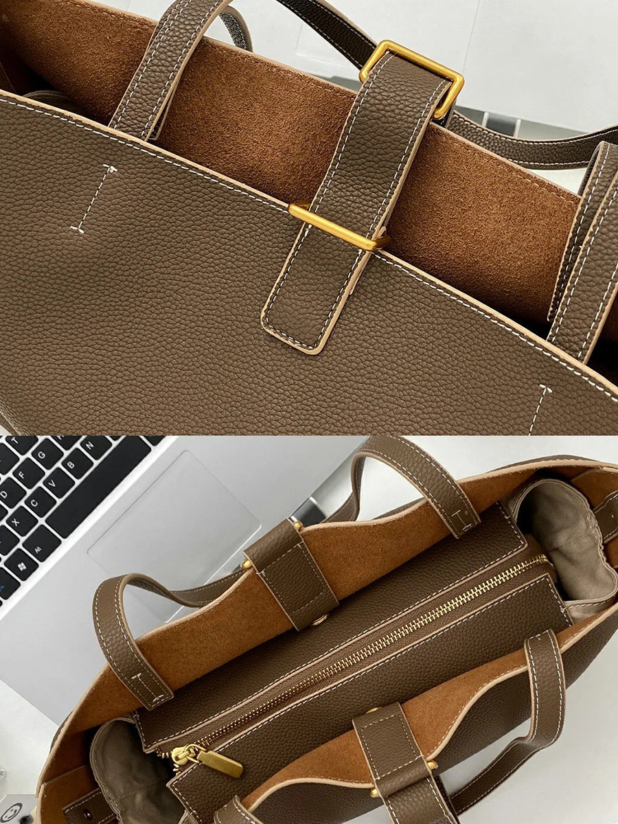 Minimalist Leather Tote Bag