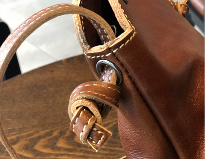 Vintage Handmade Leather Crossbody Bag