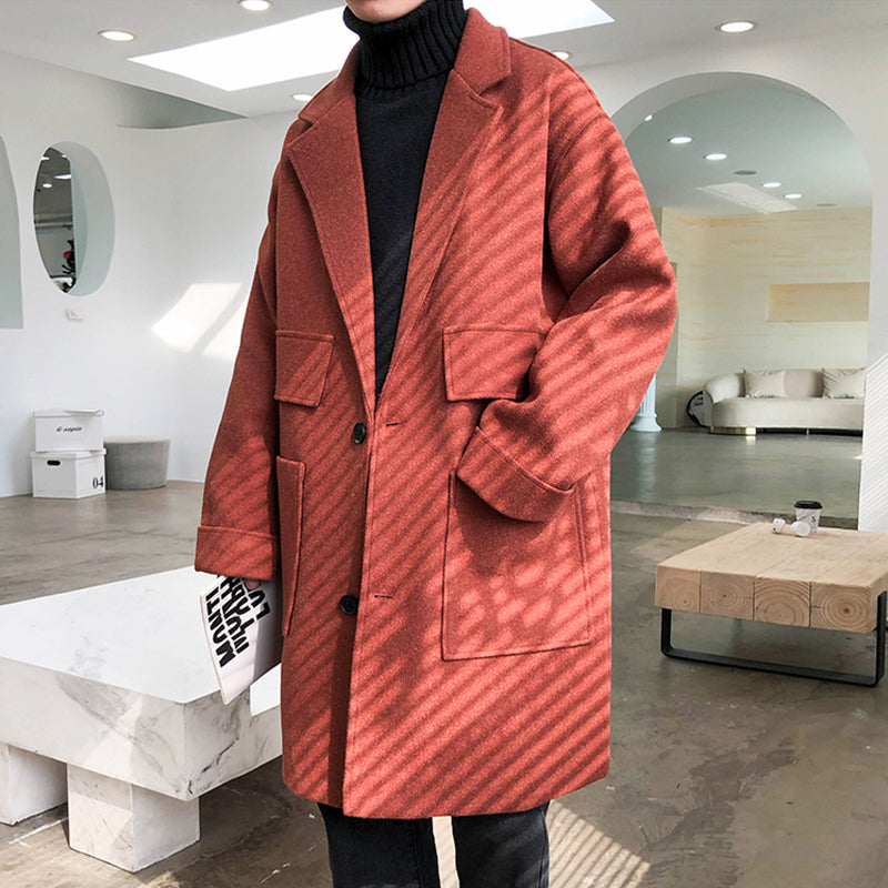 Men's Relaxed Wool-Look Overcoat “Lasse”