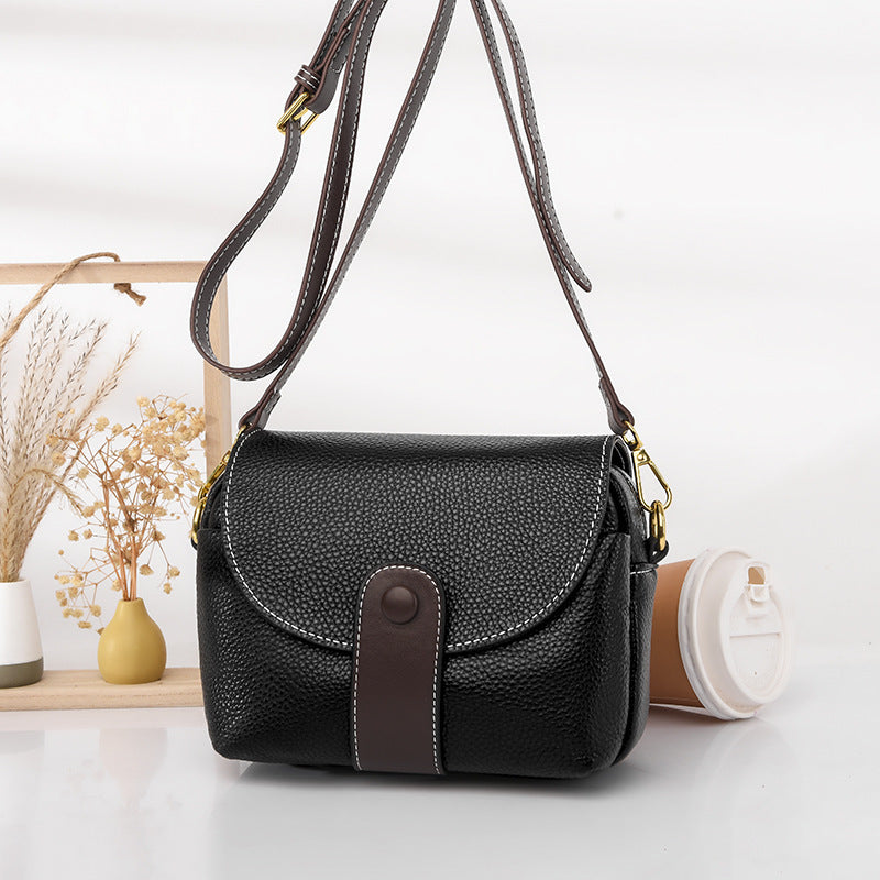 Leather Saddle Crossbody Bag