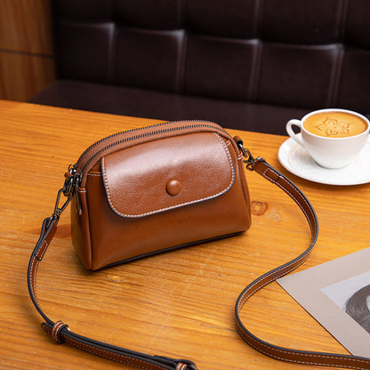 Retro Leather Mini Crossbody Bag