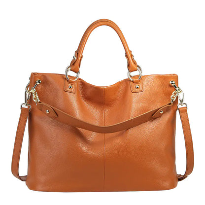 Leather Tote Bag for Women - Shoulder and Crossbody