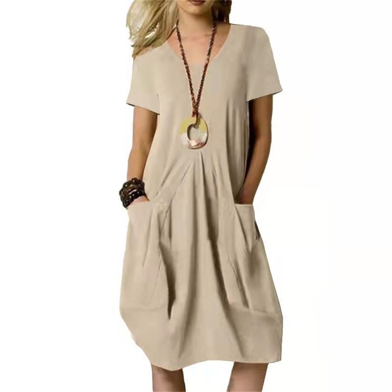 Cotton Linen Dress with Pockets "Lucia"