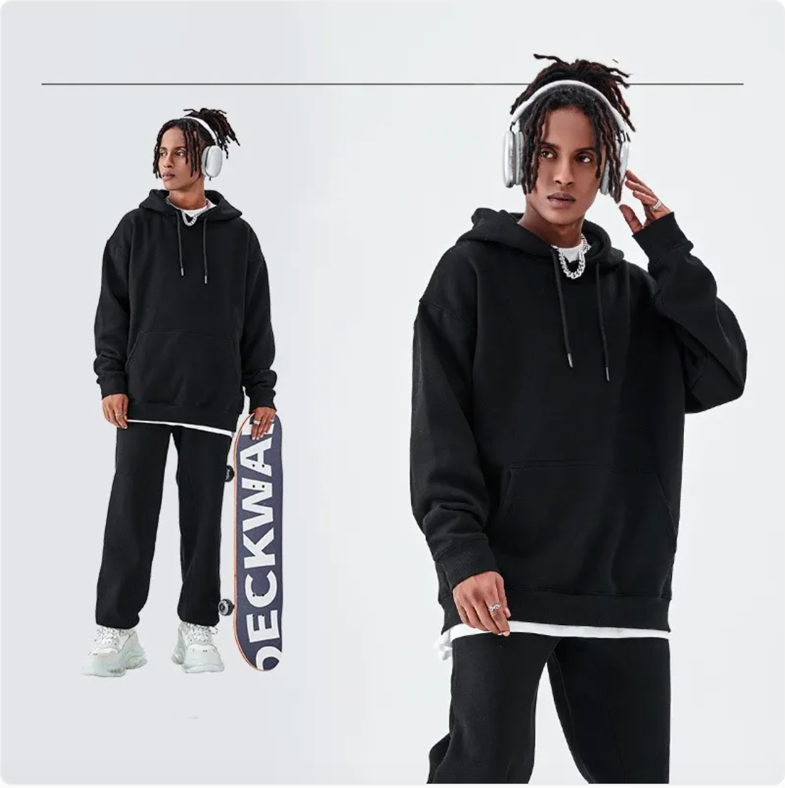 Oversized Fleece-Lined Hoodie “Pia”