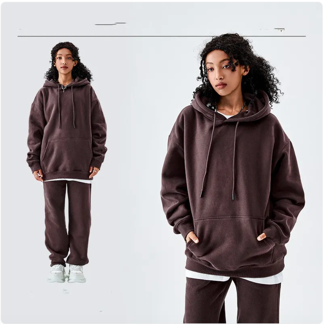 Oversized Fleece-Lined Hoodie “Pia”
