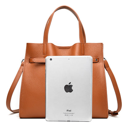 Large Leather Tote Handbag
