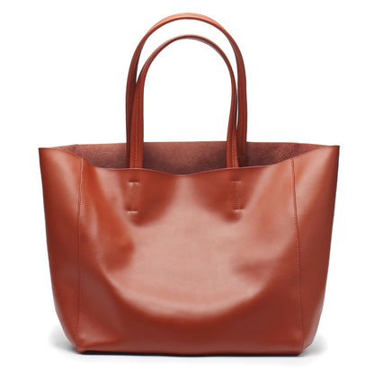 Large Leather Commuter Tote