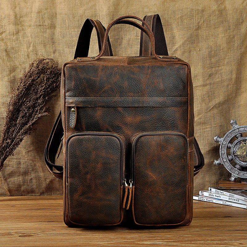 Vintage-Lederrucksack für Herren