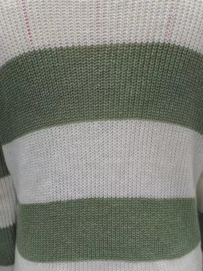 Block-Stripe Oversized Knit Sweater “Stella”