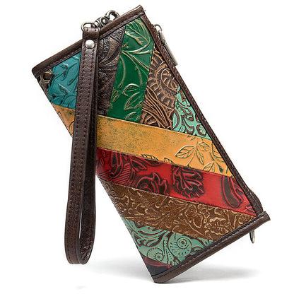Patchwork Leather Clutch Bag