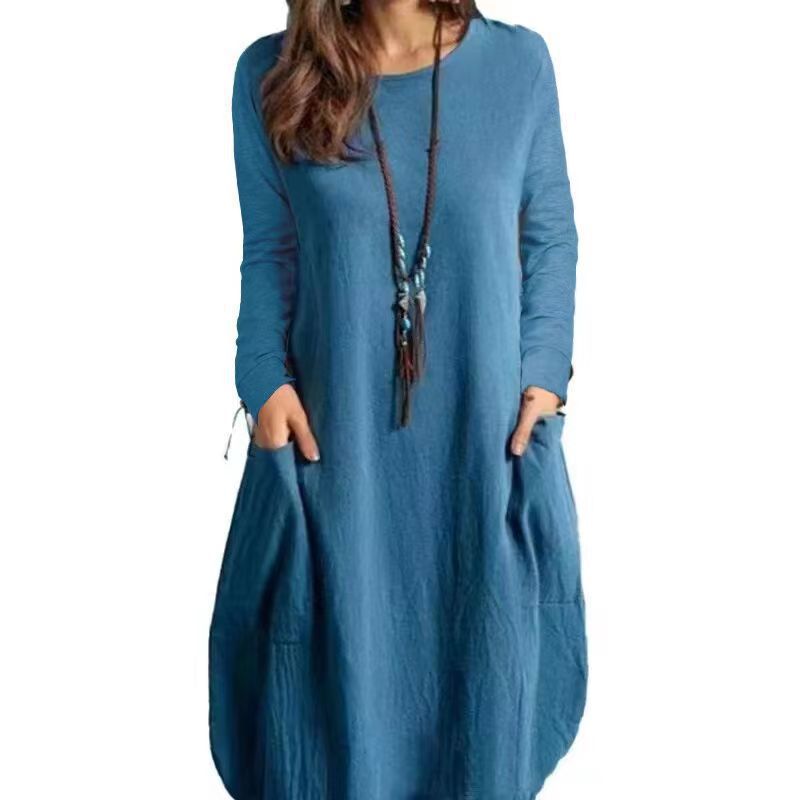 Langarm-Leinenkleid "Romy"