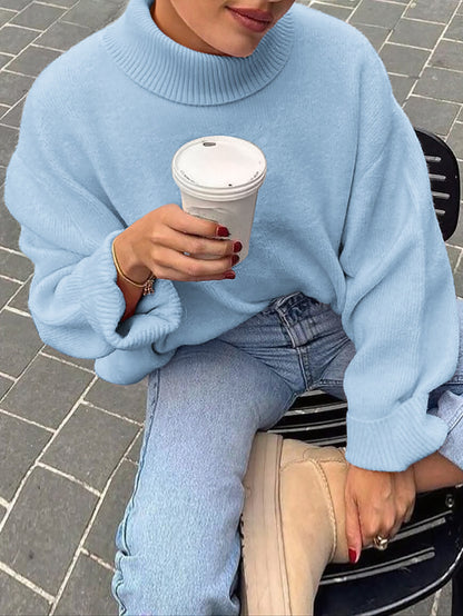 Oversized Crew-Neck Knit Sweater “Paulina”