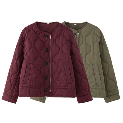 Quilted Button Jacket “Malin”