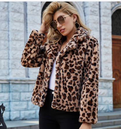 Leopard Faux Fur Jacket “Lotta”
