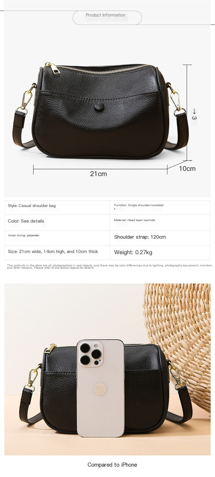 Soft Leather Pillow Shoulder Bag