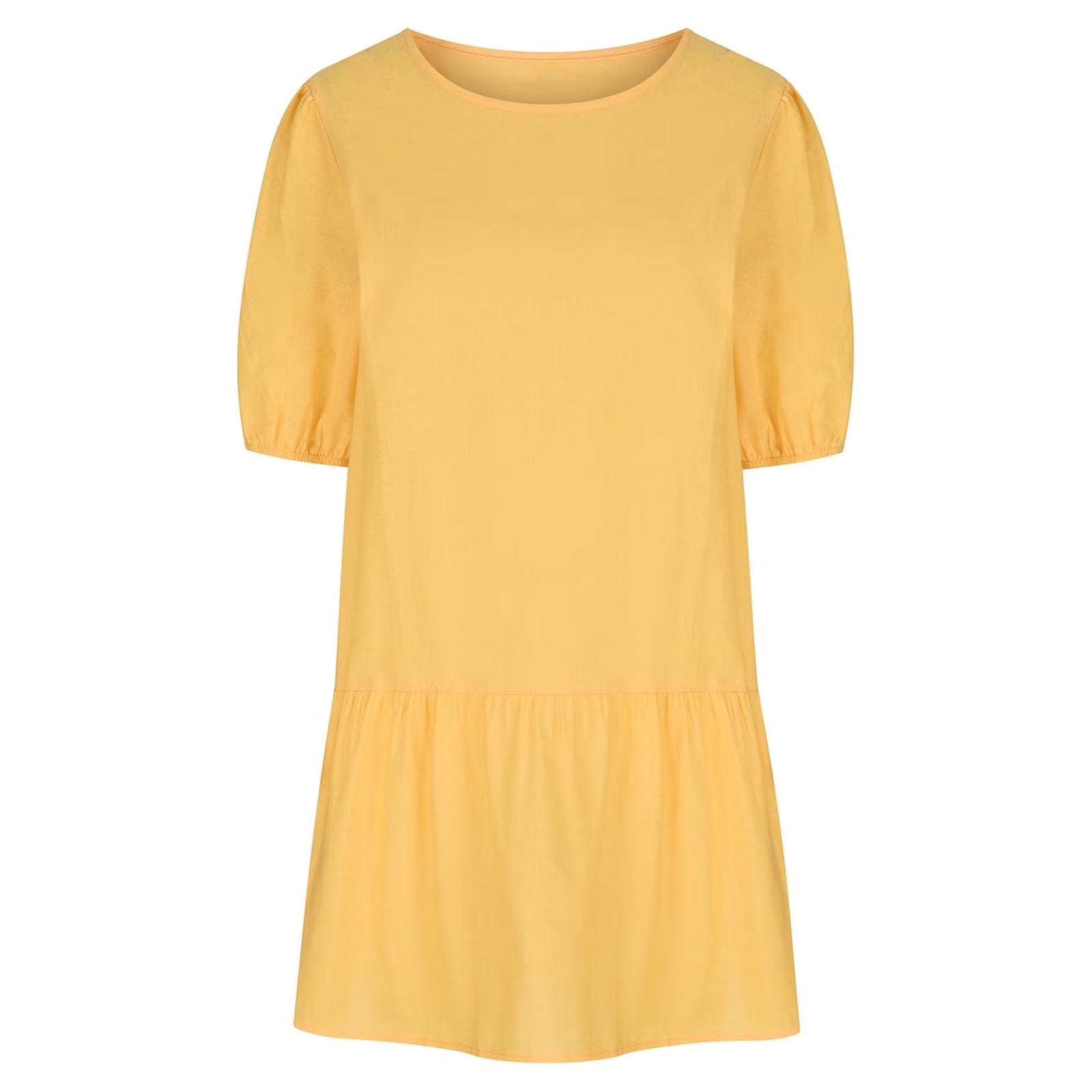 Ladies short sleeve cotton linen dress - detail