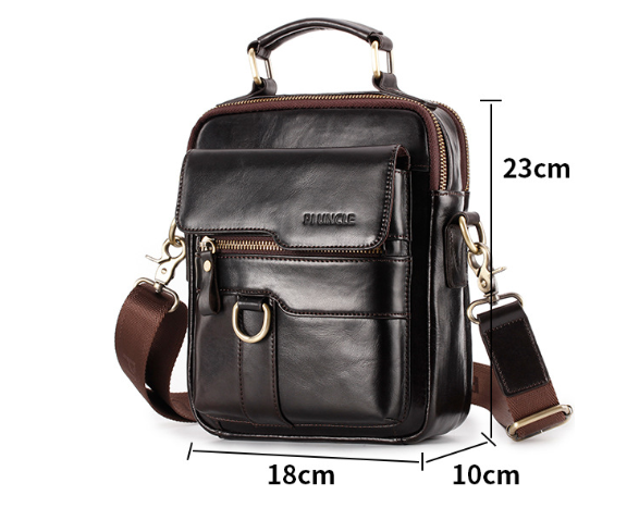 Men's Leather Shoulder Messenger Bag