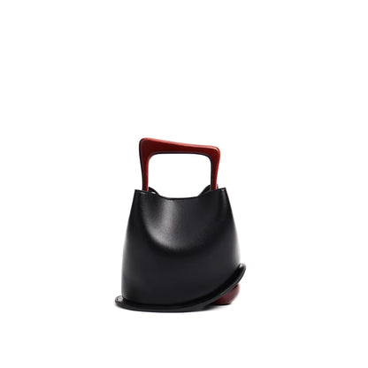 Women's Cowhide Leather Bucket Bag