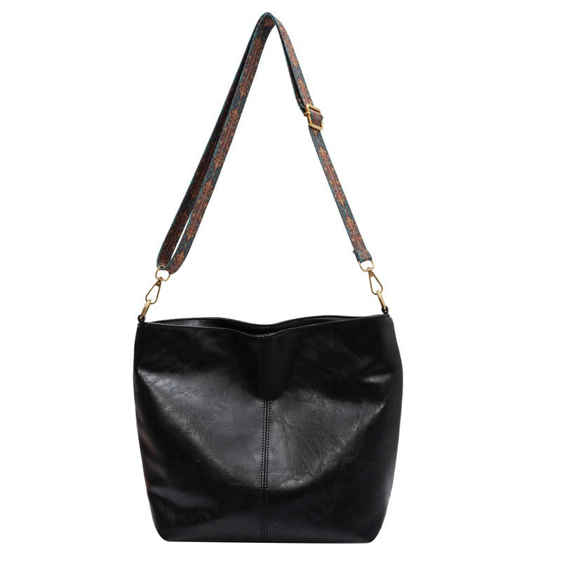 Lässige Schultertasche aus PU-Kunstleder